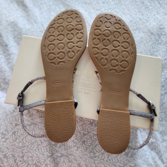 NEW! Coach Romona Sparkle Metal Sandals, NIB, Size 11 M - Picture 7 of 7